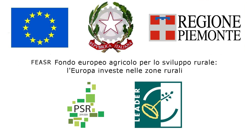 Unione europea, Repubblica italiana, Regione Piemonte - FEASR Fondo europeo agricolo per lo sviluppo rurale