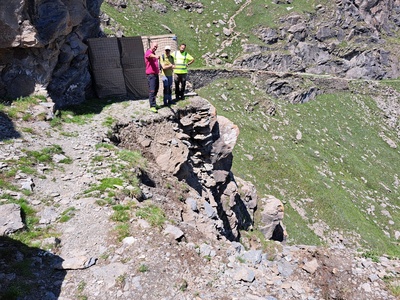 Lavori sotto il Colle della Vecchia nel Parco naturale Orsiera Rocciavrè