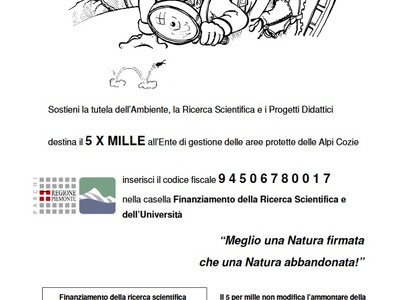 5 x 1000 per la Ricerca scientifica dei Parchi Alpi Cozie
