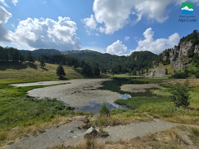 Una veduta del Lago Nero, comune di Cesana Torinese.