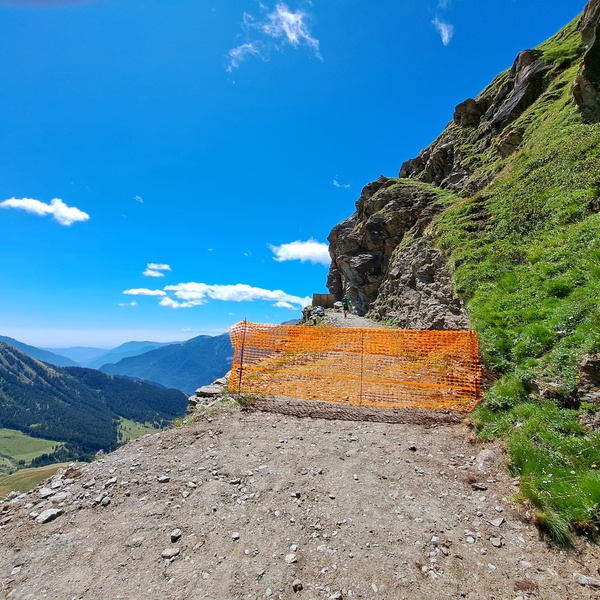 Cantiere Strada Colle della Vecchia \u002D situazione al 16 luglio 2025