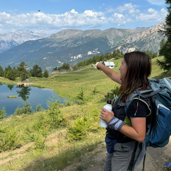 Entrando nel Parco e salendo verso il Col Blegier \u002D Veduta sul Lago Laune
