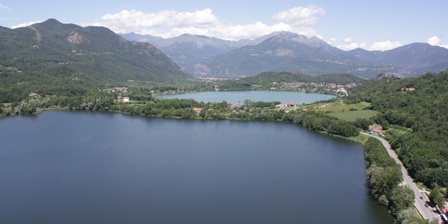 I Laghi di Avigliana fotografati dal Monte Cuneo.