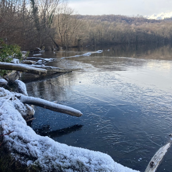 Giovedì 8 gennaio 2026. Al culmine dell\u0027ondata di freddo si registra una scarsa presenza di ghiaccio sul Lago Piccolo di Avigliana.