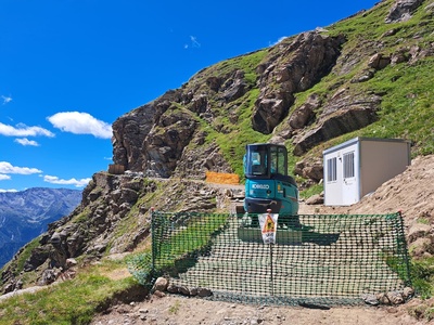 Cantiere Strada Colle della Vecchia \u002D situazione al 16 luglio 2025