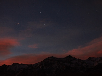 Cielo stellato su Monte Orsiera