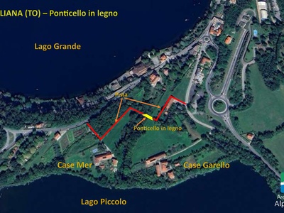 Dans la photo, le tronçon concerné par l\u0027ordonnance de fermeture du pont sur le Rio Meana.