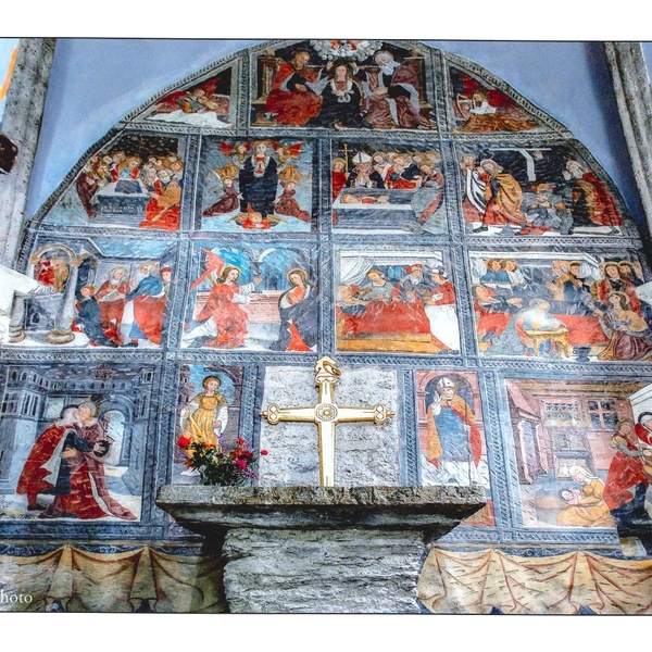 Affreschi  XV secolo \u002D Cappella dell\u0027Oulme \u002D Ecomuseo Colombano Romean
