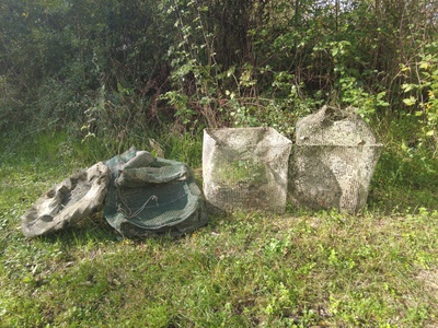 Le nasse requisite dai Guardiaparco.