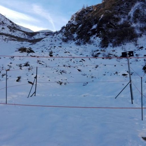Campo neve fisso presso il Colle delle Finestre