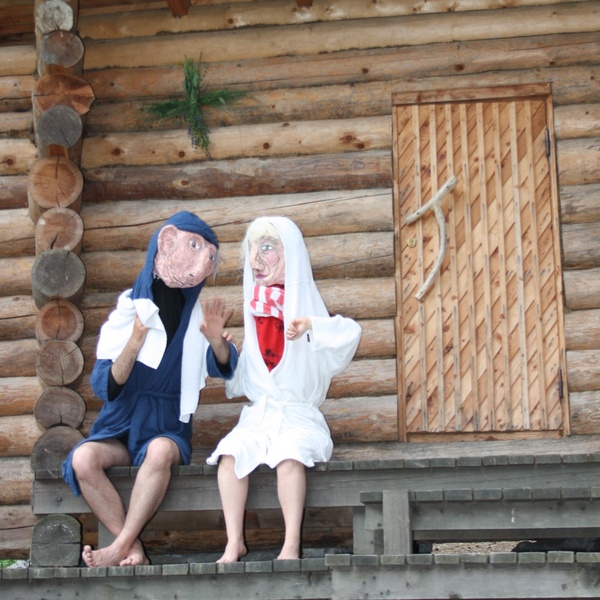 Ecomusée Colombano Romean \u002D Sauna à vapeur \u002D scène de la visite