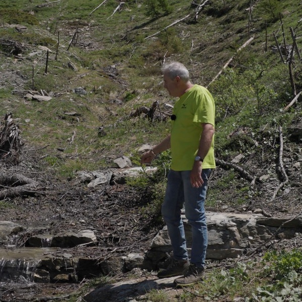 La captation de l\u0027aqueduc réalisé dans le Parc Naturel de la Val Troncea.