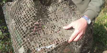 Una delle nasse autocostruite requisite dai Guardiaparco.