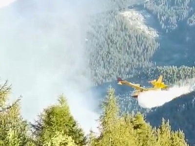 14 luglio 2026 \u002D Incendio boschivo in frazione Villard (Comune di Oulx)